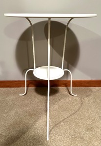 lot 168 image: IKEA - LINDVED White Metal Side Table