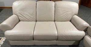 lot 309 image: CHATEAU DAX - ITALIAN Full Leather Sofa Couch