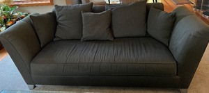 lot 8 image: HICKORY WHITE Down Blend Gray Sofa Couch