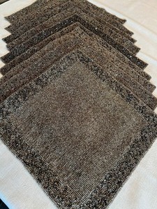 lot 82 image: Heavily BEADED Placemats - Qty 9