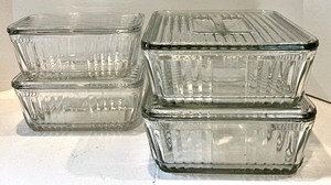 lot 531 image: ANCHOR HOCKING Glass Casserole Dishes with lids -QTY 4