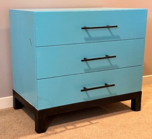 lot 191 image: HAND PAINTED WOOD & METAL Mini Dresser