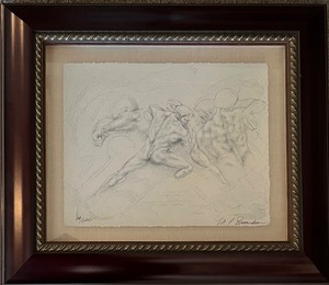 lot 7 image: Mary Louis SNOWDEN -  Genesis  Sketch  Framed LE Print 391000