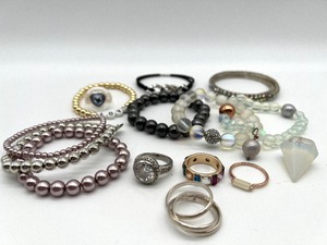 lot 57 image: Assortment of Costume Jewelry including 925 Sterling Silver Ring and Moonstone Pendant