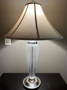 lot 20 image: Contemporary Crackle Glass Lamp #2