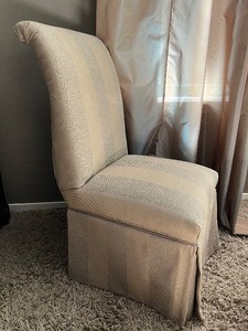 lot 25 image: COX Upholstered Skirted Chair