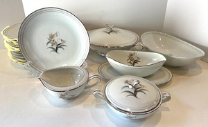 lot 99 image: Assortment of NORITAKE - RENEE China including DessertSalad Plates and Accessories
