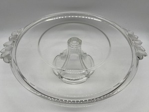 lot 47 image: MIKASA Glass Cake Stand with Frosted Accents