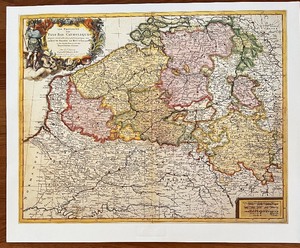 lot 550 image: Les Provinces des Pays-Bas Catholiques Map Print - France