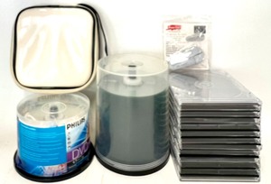 lot 241 image: Lot of PHILLIPS DVD - R & TDK CD R with cases and CD SWEEPER PL - 2535