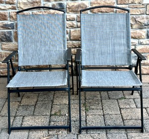 lot 246 image: Indoor  Outdoor Folding Chairs - QTY 2