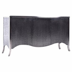 lot 4 image: DESIGN INSTITUTE OF AMERICA - DIA Metal and Glass Credenza Buffet - Attributed to Milo Baughman