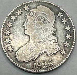 lot 17 image: 1828 Capped Bust Half Dollar