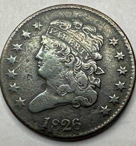 lot 23 image: 1826 Classic Head Half Cent