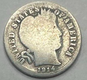 lot 40 image: 1914 Barber Dime