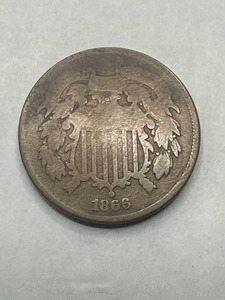 lot 42 image: 1866 Two Cent Piece