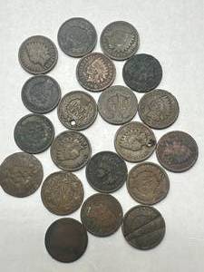 lot 49 image: Lot of 20 Indian Head Pennies