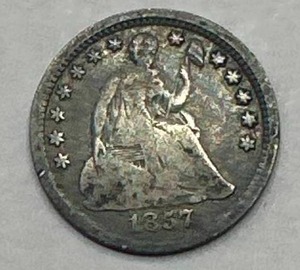 lot 50 image: 1857 Half Dime