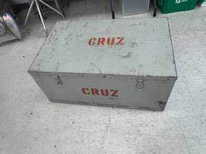 lot 198 image: Metal Military Chest 34 x 22 x 16