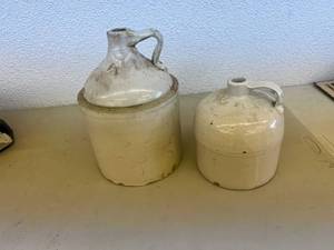 lot 201 image: Antique Stoneware Jugs
