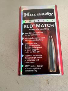 lot 45 image: 100 Hornady ELD Match 3.5 MM 100 gr Bullets