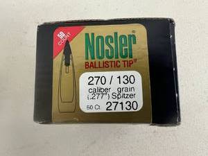 lot 46 image: Nosler 270 130 gr Ballistic Tip Bullets