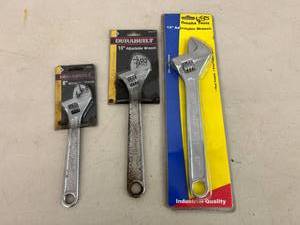 lot 117 image: Adjustable Wrenches