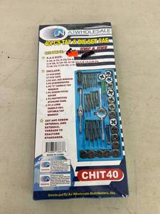 lot 159 image: New 40 Piece SAE Tap & Die Set