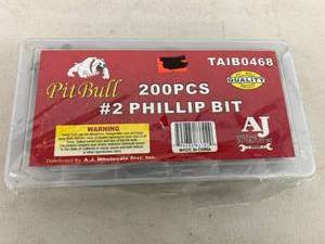lot 164 image: New 200 Piece #2 Phillip Bit Kit