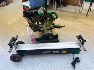 lot 237 image: Hitachi C12RSH 12 Slide Compound Miter Saw & Stand