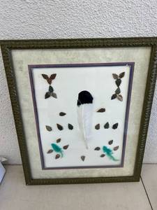 lot 243 image: Arrowheads in Framed Artwork