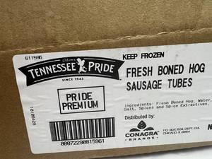 lot 14 image: 5lb Tennessee Pride Pork Sausage Tube