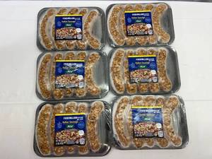 lot 42 image: A. 6x 1lb 3oz Great Value MILD Italian Sausage