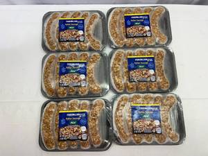 lot 45 image: A. 6x 1lb 3oz Great Value MILD Italian Sausage