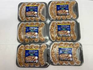 lot 46 image: A. 6x 1lb 3oz Great Value MILD Italian Sausage