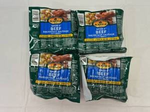 lot 51 image: G. 4x 8.3oz  Ecrich Smok-y Beef Breakfast Sausage Links