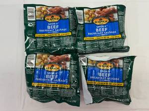 lot 53 image: G. 4x 8.3oz  Ecrich Smok-y Beef Breakfast Sausage Links