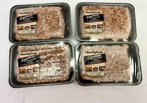 lot 56 image: 4x 1lb Smithfield Signature Ground Pork