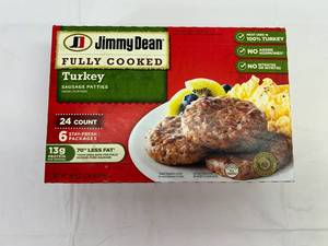 lot 68 image: A. 24ct Jimmy Dean Turkey Sausage Patties