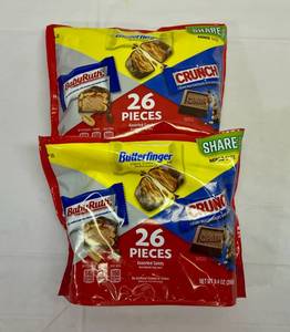 lot 87 image: 2x 9.4 oz Baby Ruth, Crunch & Butterfinger (26Pieces Each)