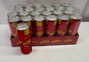 lot 128 image: 24x Premia Fruit Drink-Carbonated