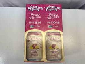 lot 404 image: 2x 12-12oz Cans Waterloo-Tropical Fruit