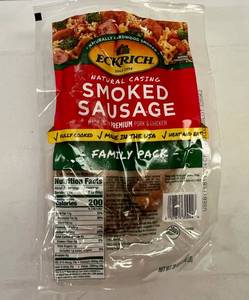 lot 143 image: G. Eckrich Smoked Sausage-2.44lb Family Pack