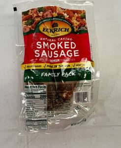lot 144 image: G. Eckrich Smoked Sausage-2.44lb Family Pack