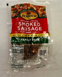 lot 145 image: G. Eckrich Smoked Sausage-2.44lb Family Pack