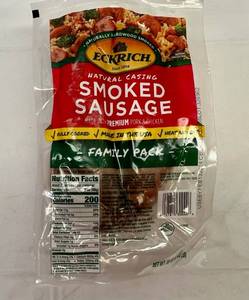 lot 146 image: G. Eckrich Smoked Sausage-2.44lb Family Pack