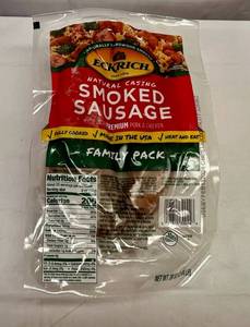 lot 139 image: G. Eckrich Smoked Sausage-2.44lb Family Pack