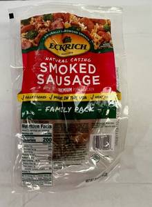 lot 141 image: G. Eckrich Smoked Sausage-2.44lb Family Pack