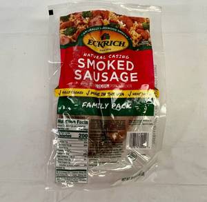 lot 142 image: G. Eckrich Smoked Sausage-2.44lb Family Pack