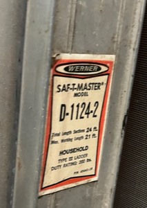 lot 75 image: Werner Extension Ladder